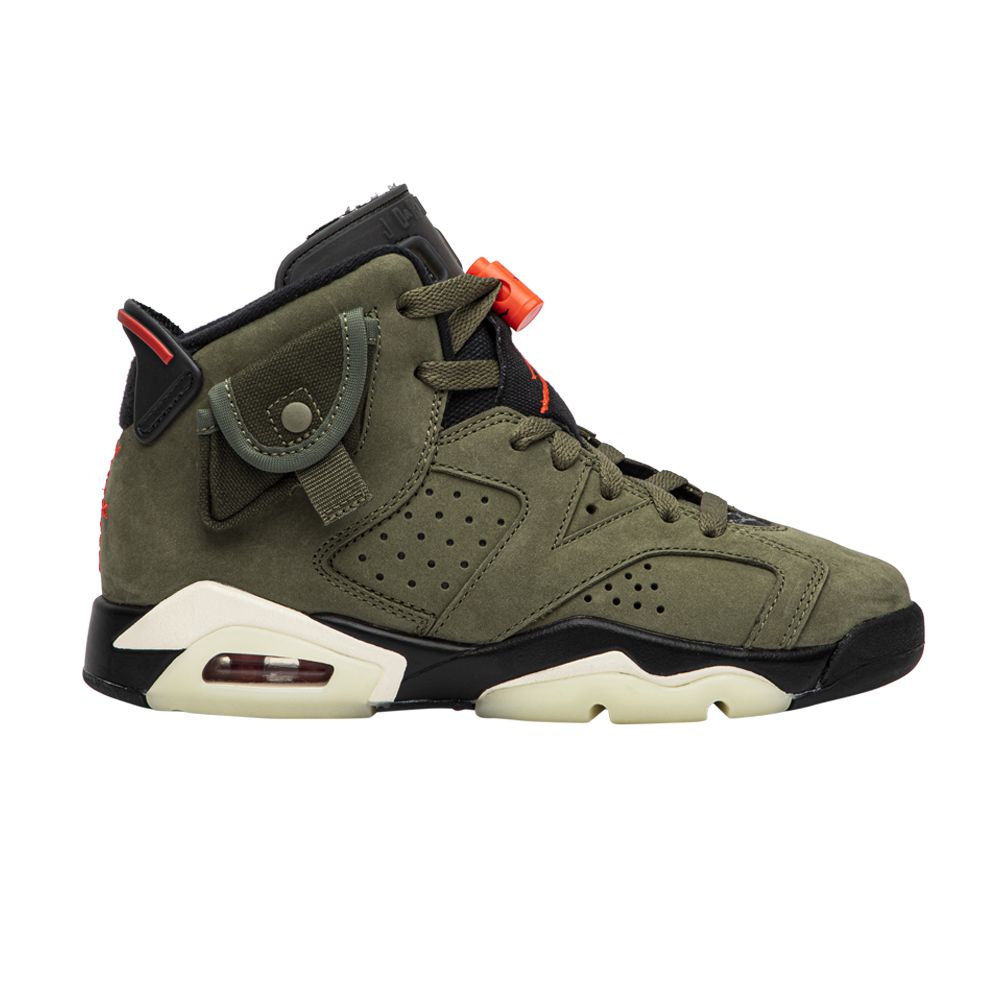 Travis Scott x Air Jordan 6 Retro GS 'Olive' | Green | Kid's Size 3.5
