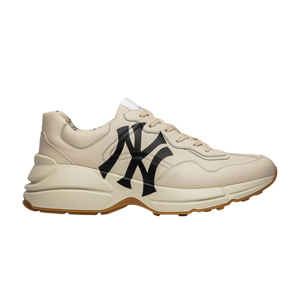 Pre-owned Gucci Rhyton Leather Sneaker 'ny Yankees' | White | Men's Size 7