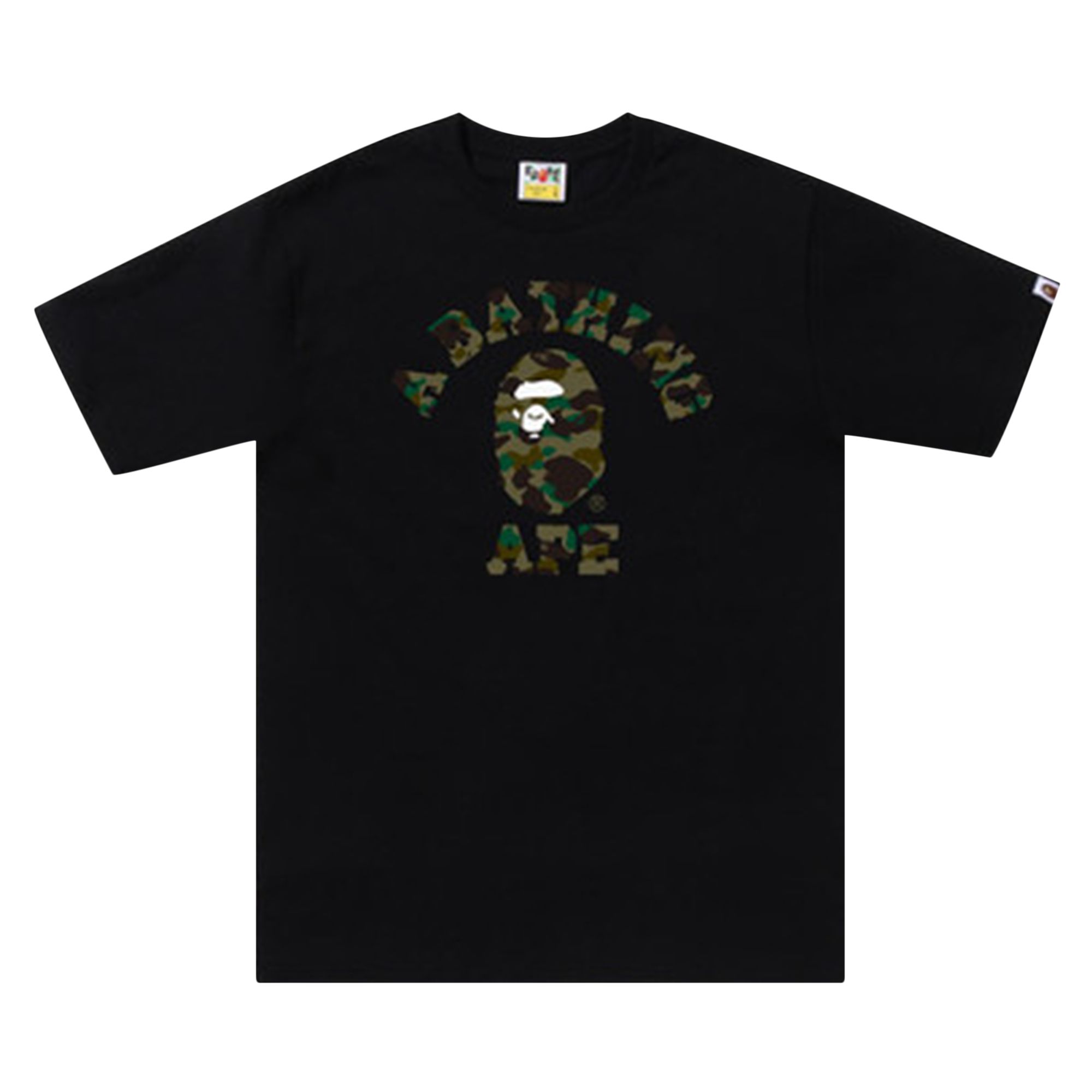 BAPE 1st Camo College Tee 'Black/Green' | Men's Size L