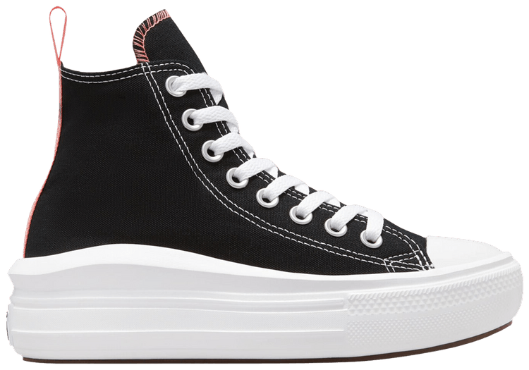Converse Chuck Taylor All Star Move High GS Black Pink Salt