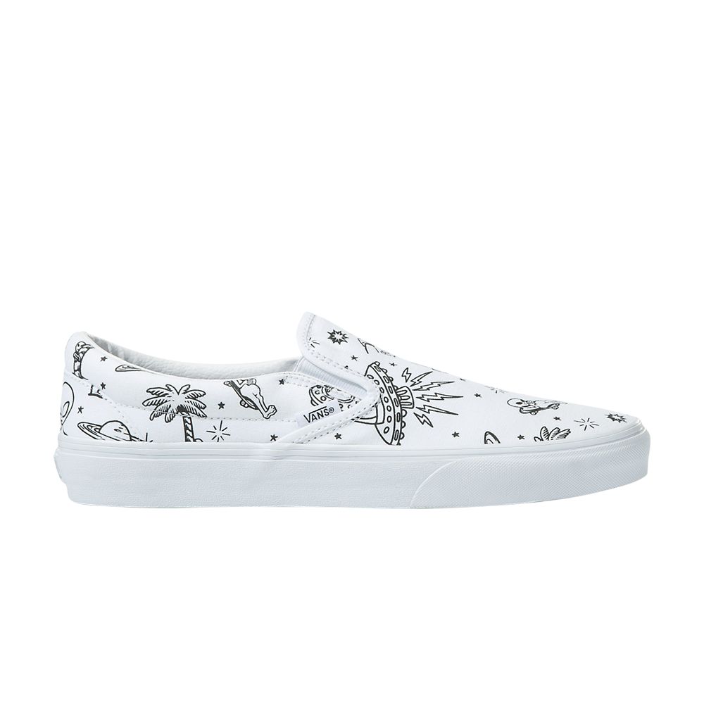 Pre-owned Vans Classic Slip-on 'unidentified U-paint' In White