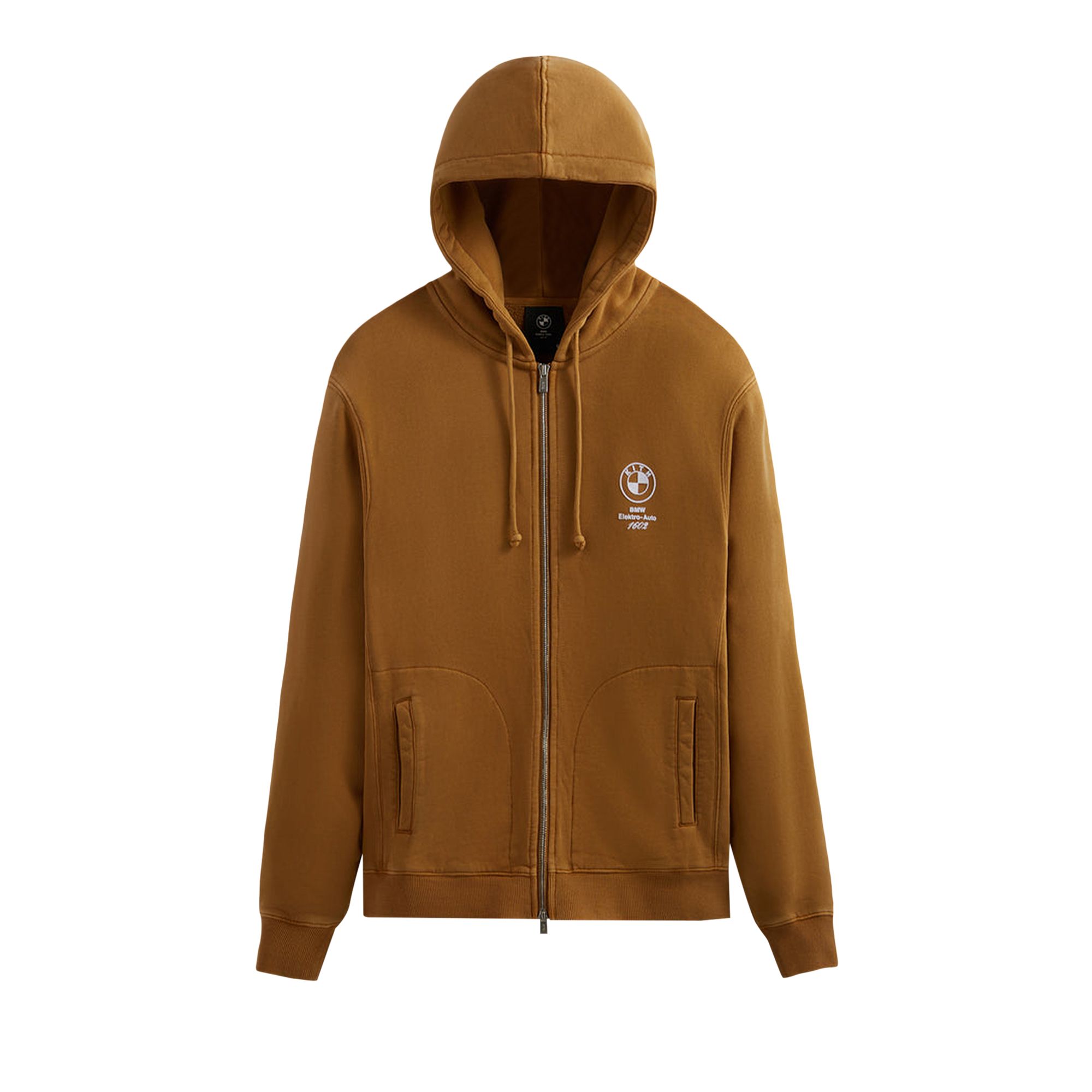 Pre-owned Kith For Bmw Williams V Zip Up Hoodie 'desert' | Brown | Men's Size S