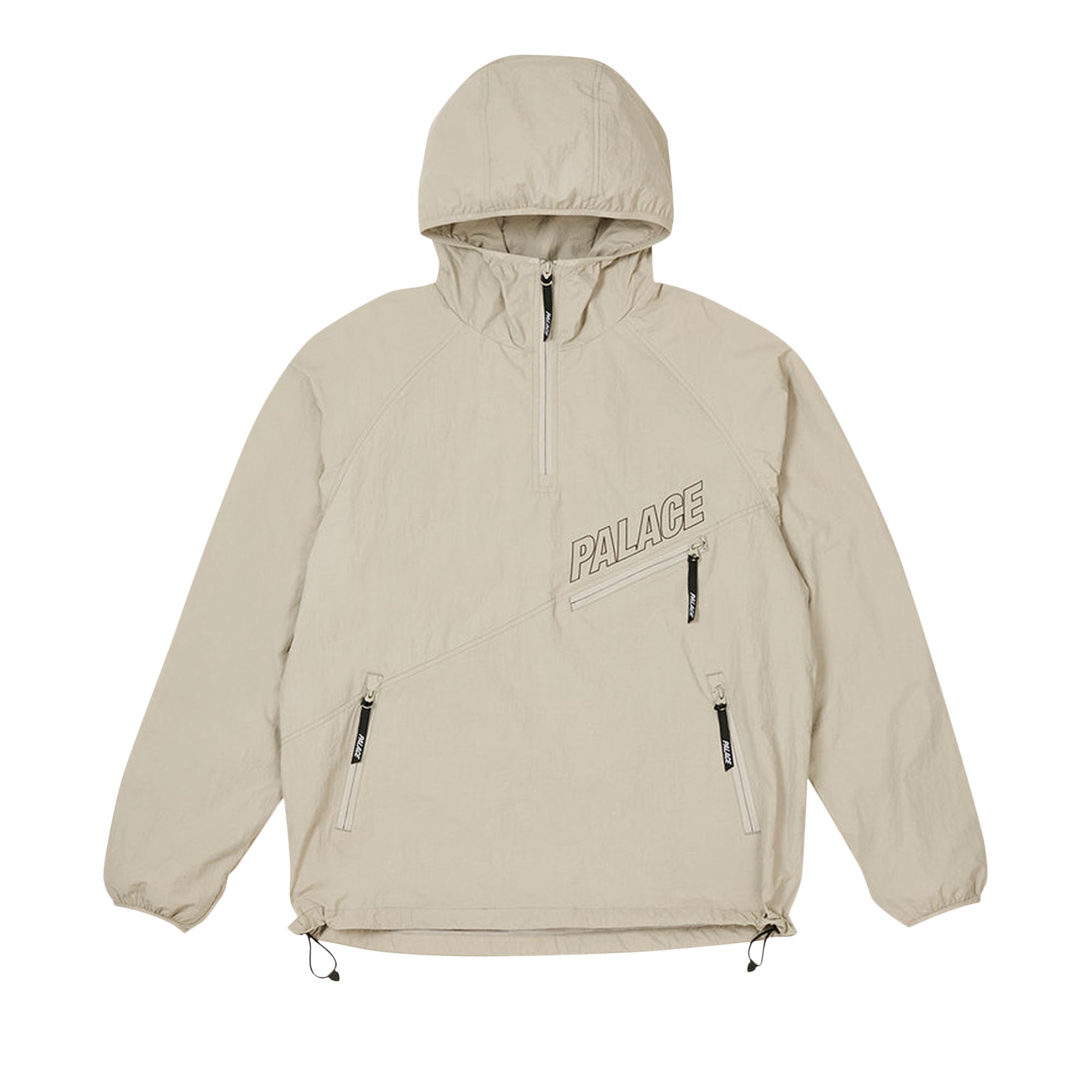 Pre-owned Palace Slant Zip Shell Jacket 'grey' | Men's Size L In Gray