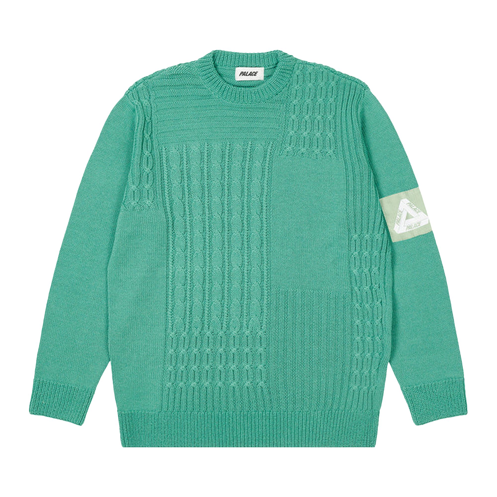 Palace Cable Patchwork Knit 'Mint' | Green | Men's Size L