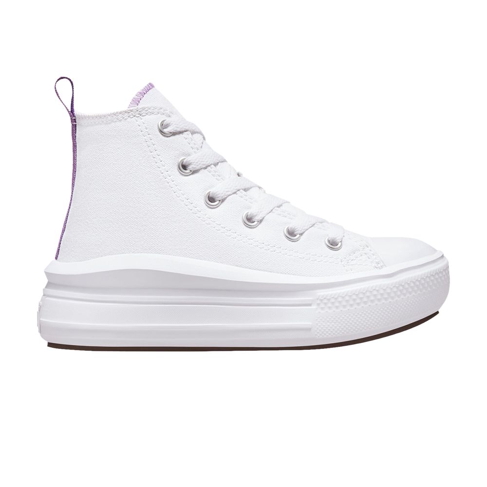Converse Chuck Taylor All Star Move Platform GS 'White Pixel Purple' | Kid's Size 5