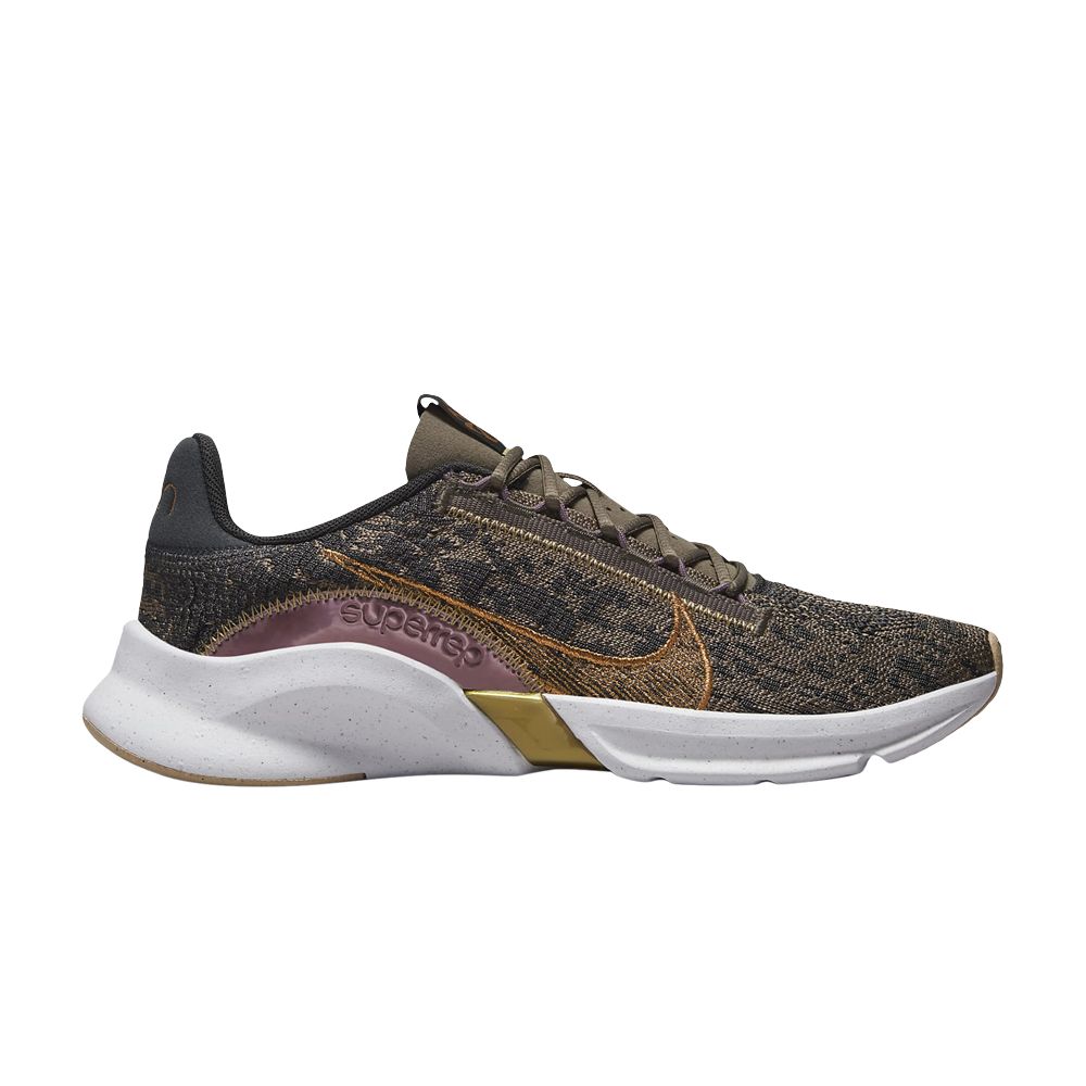 Nike Wmns SuperRep Go 3 Next Nature Flyknit Premium 'Olive Grey Metallic Copper' | Women's Size 12