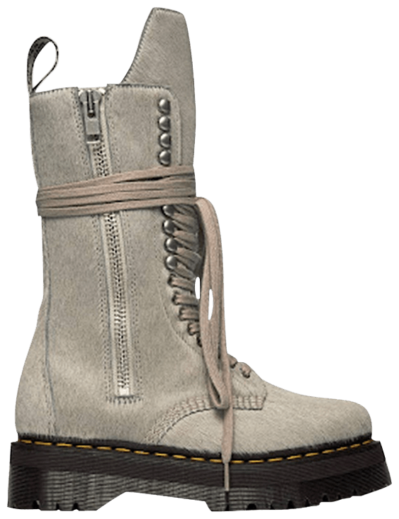 Buy Dr. Martens x Rick Owens Wmns Strobe Calf Length Boot 'Furry Pearl