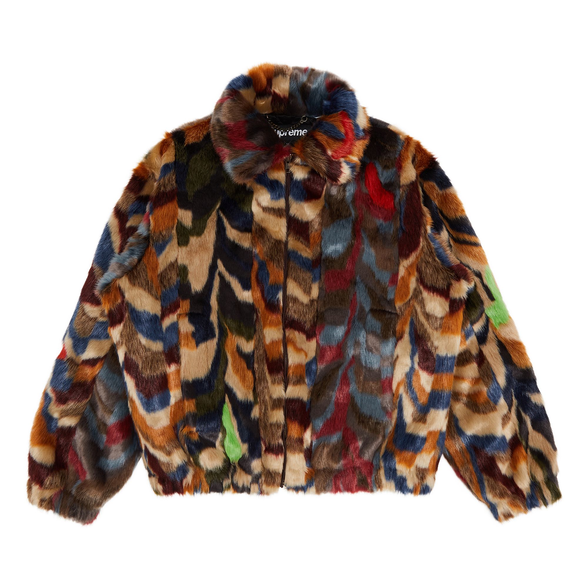 Supreme Multicolor Faux Fur Bomber Jacket 'Multicolor' | Multi-Color | Men's Size XL