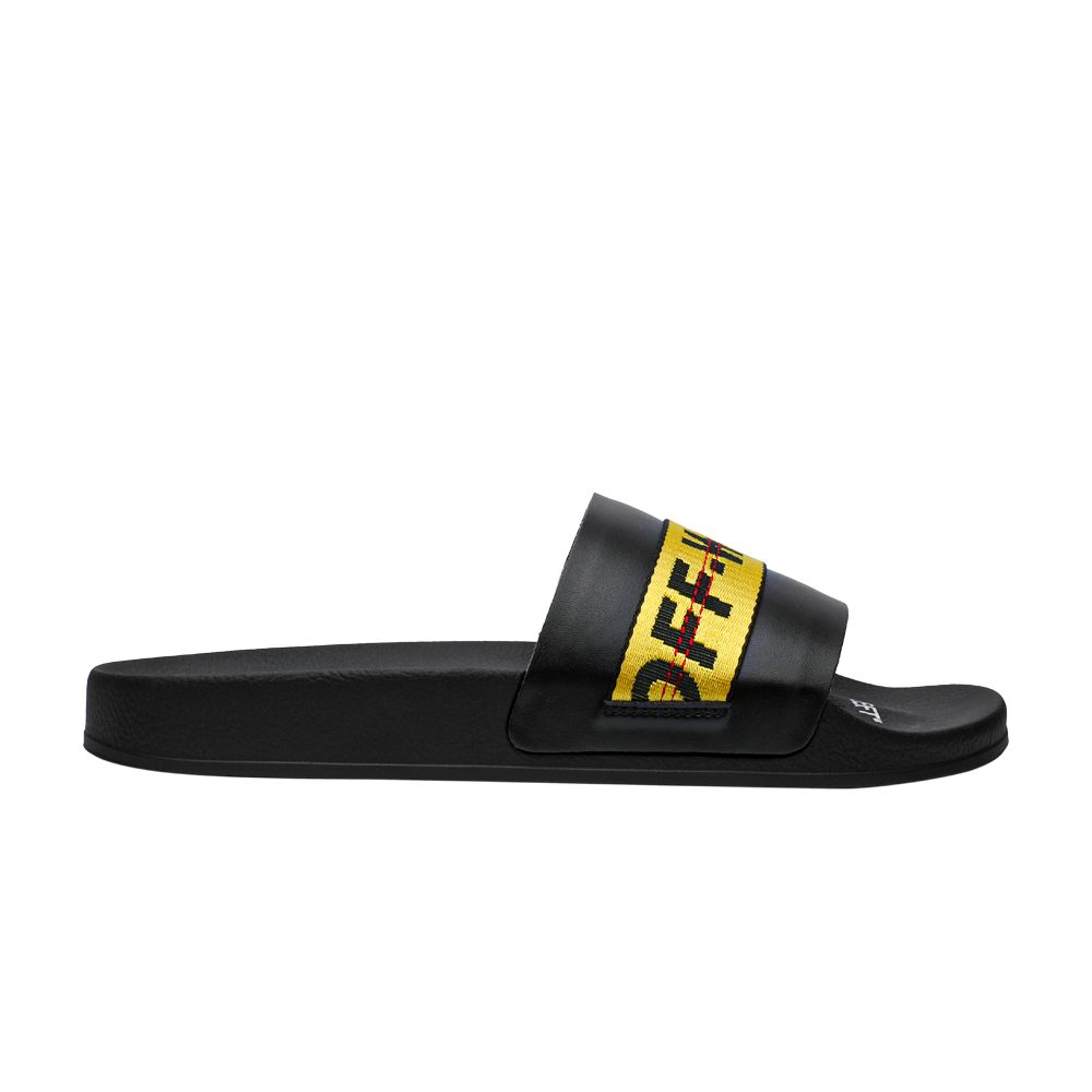 Off-White Off-White Industrial Sliders 'Black Yellow' | Men's Size 39