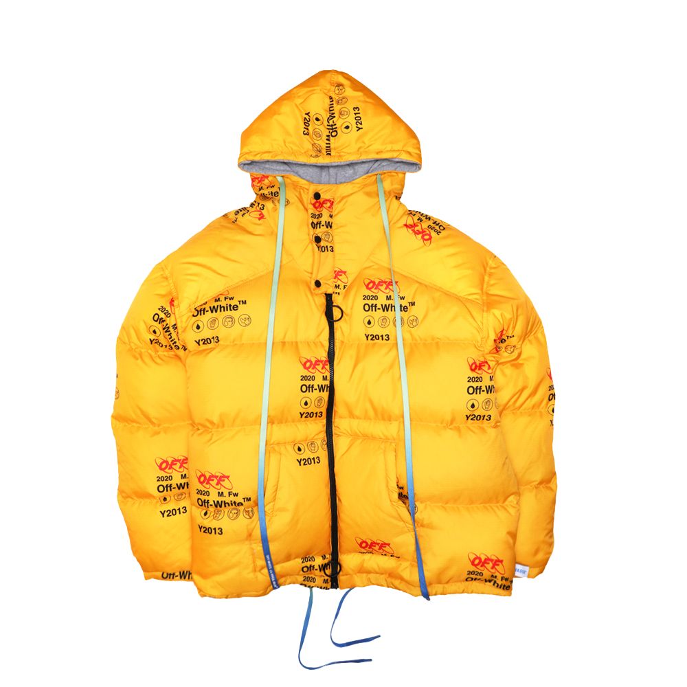 Off-White Industrial Zipped Puffer 'Yellow' | Men's Size XS