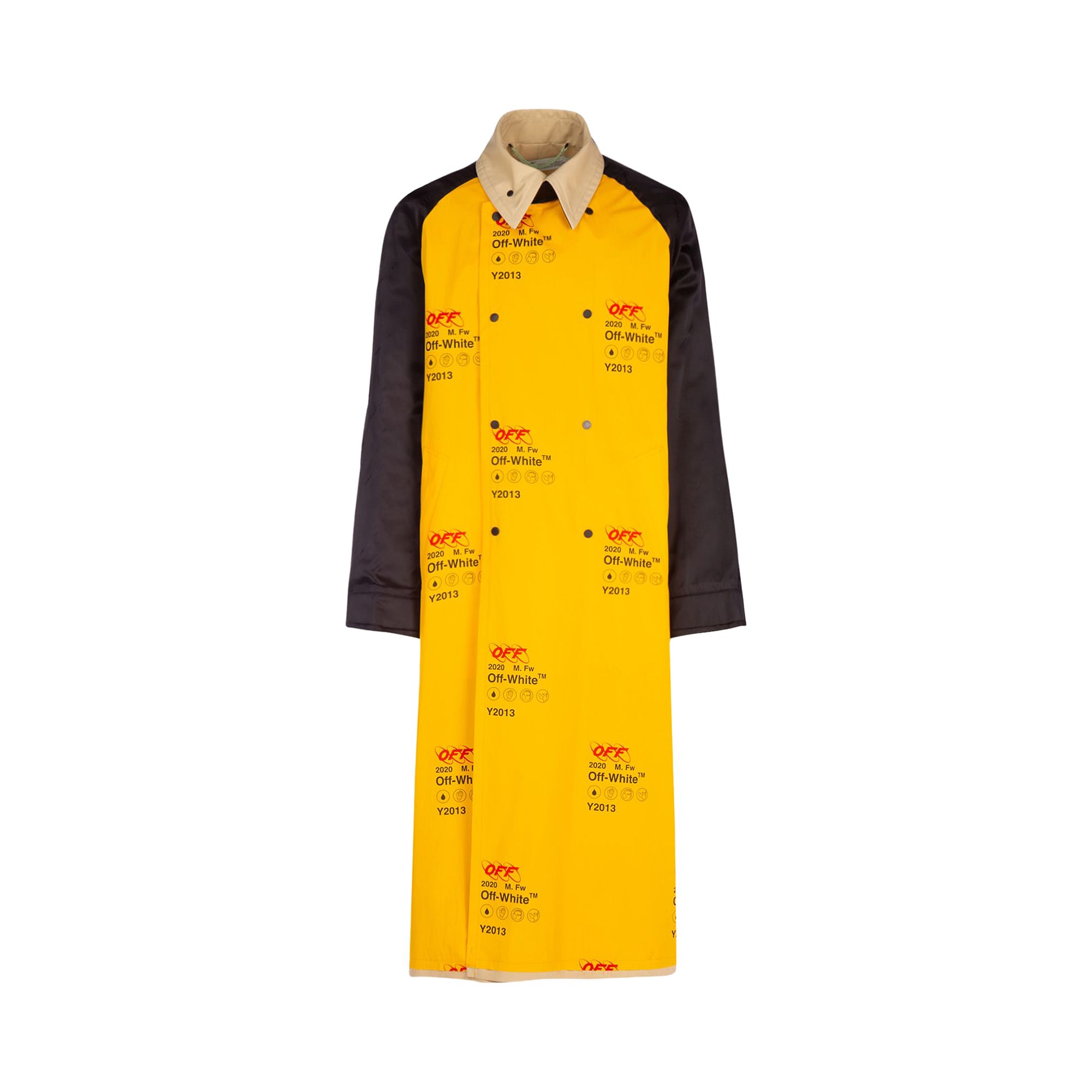 Off-White Industrial Oversized Trench Coat 'Yellow' | Men's Size M