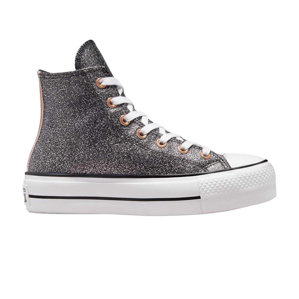 Pre-owned Converse Wmns Chuck Taylor All Star Lift Platform High 'metallic Glitter' In Black