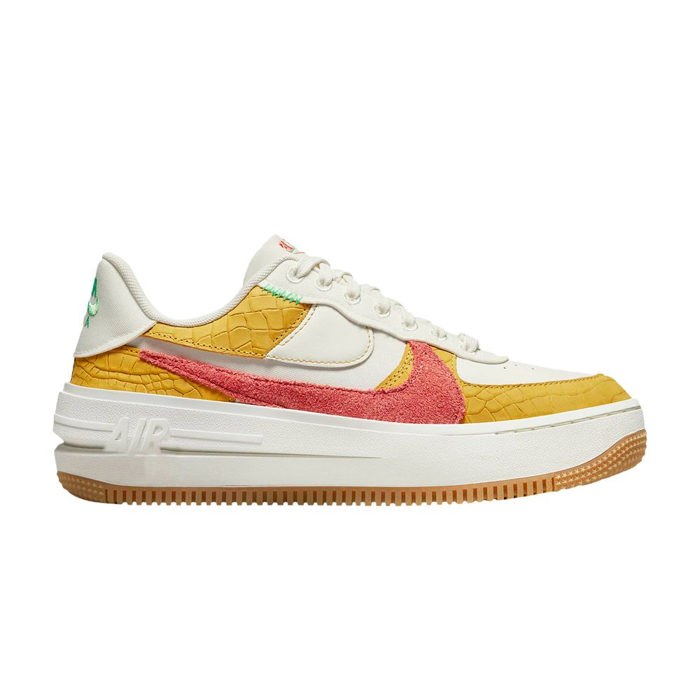 Nike Wmns Air Force 1 PLT.AF.ORM LV8 'Yellow Ochre Magic Ember' | Cream | Women's Size 9