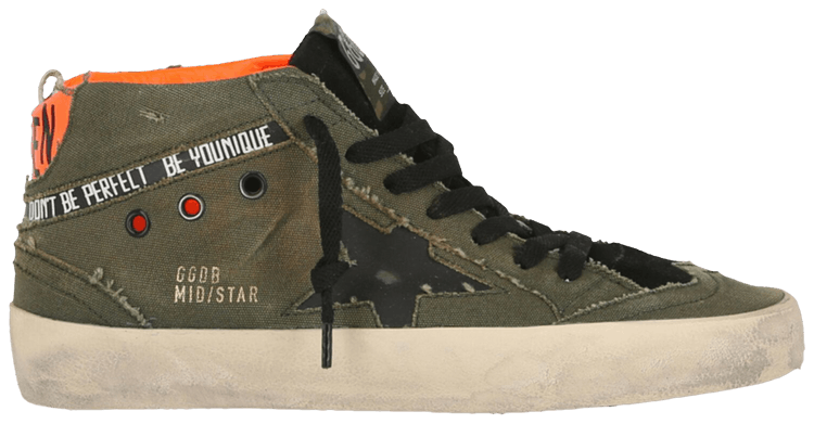 Golden Goose Mid Star Distressed High Dont Be Perfect Be Younique