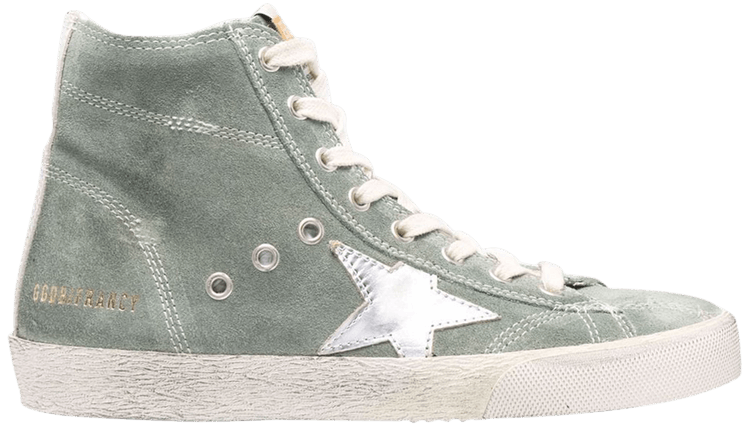 Green velvet golden goose top