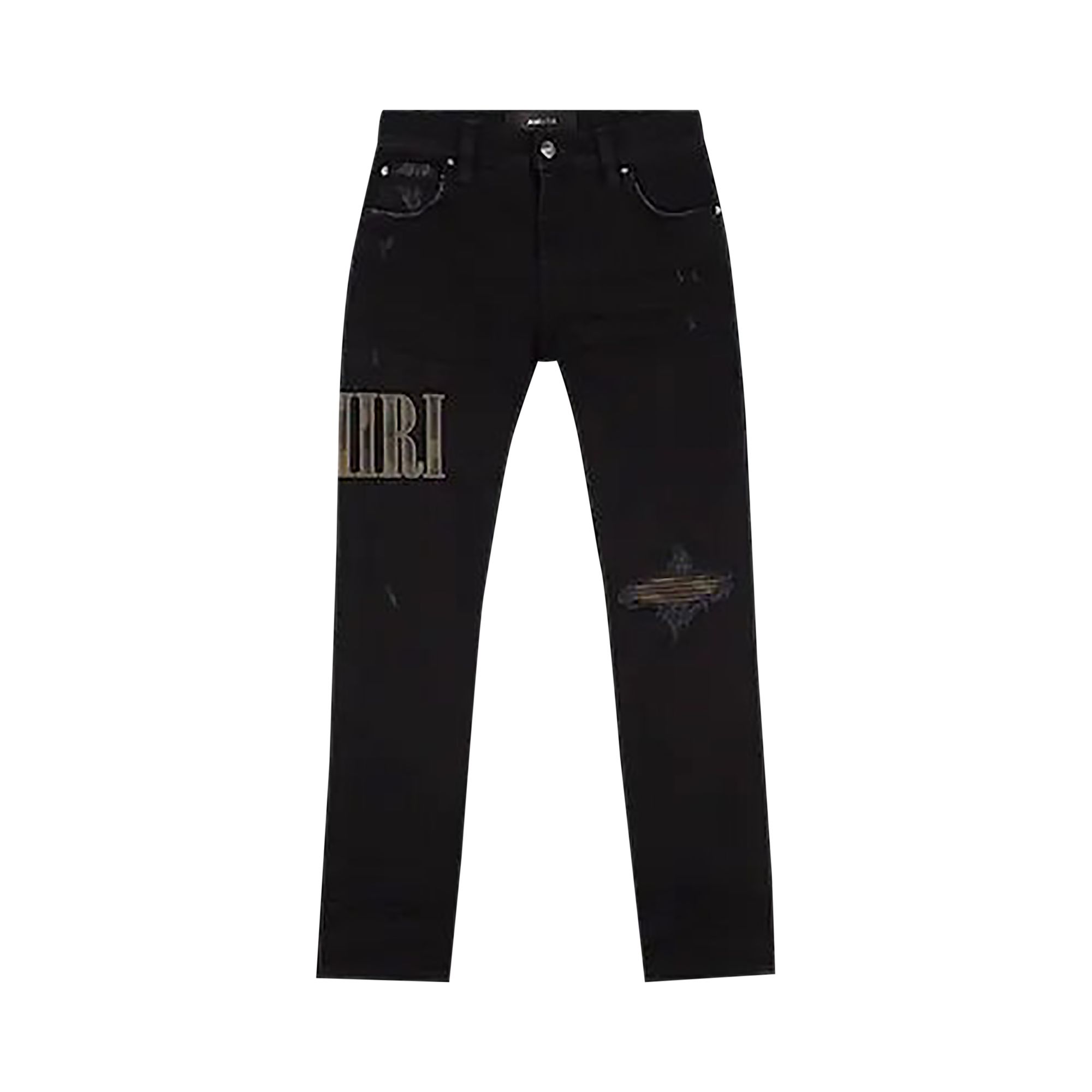 Amiri Kids Camo Applique Denim 'Black' | Kid's Size 12