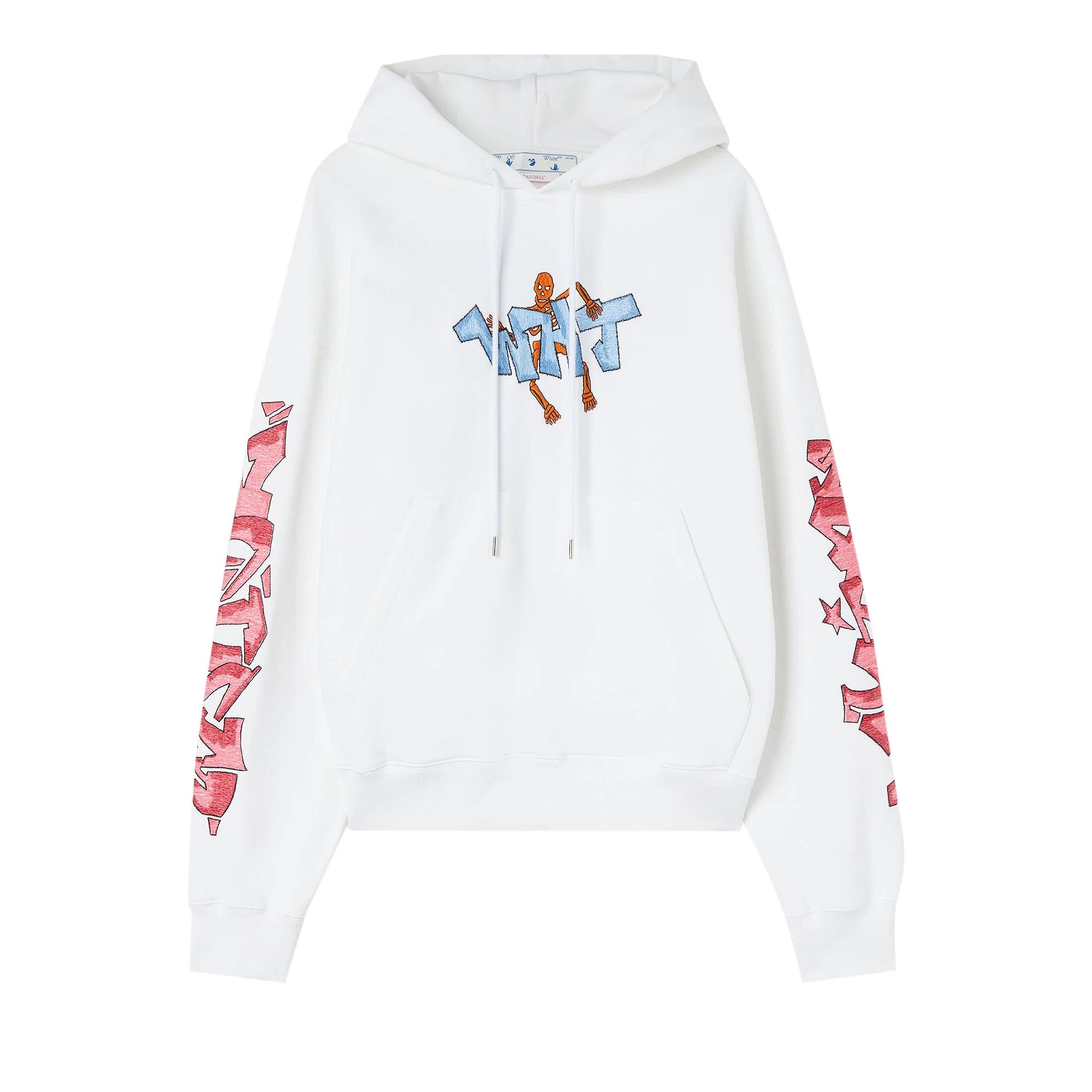 Off-White Graff Pupp Skate Hoodie 'White/Multicolor' | Men's Size L