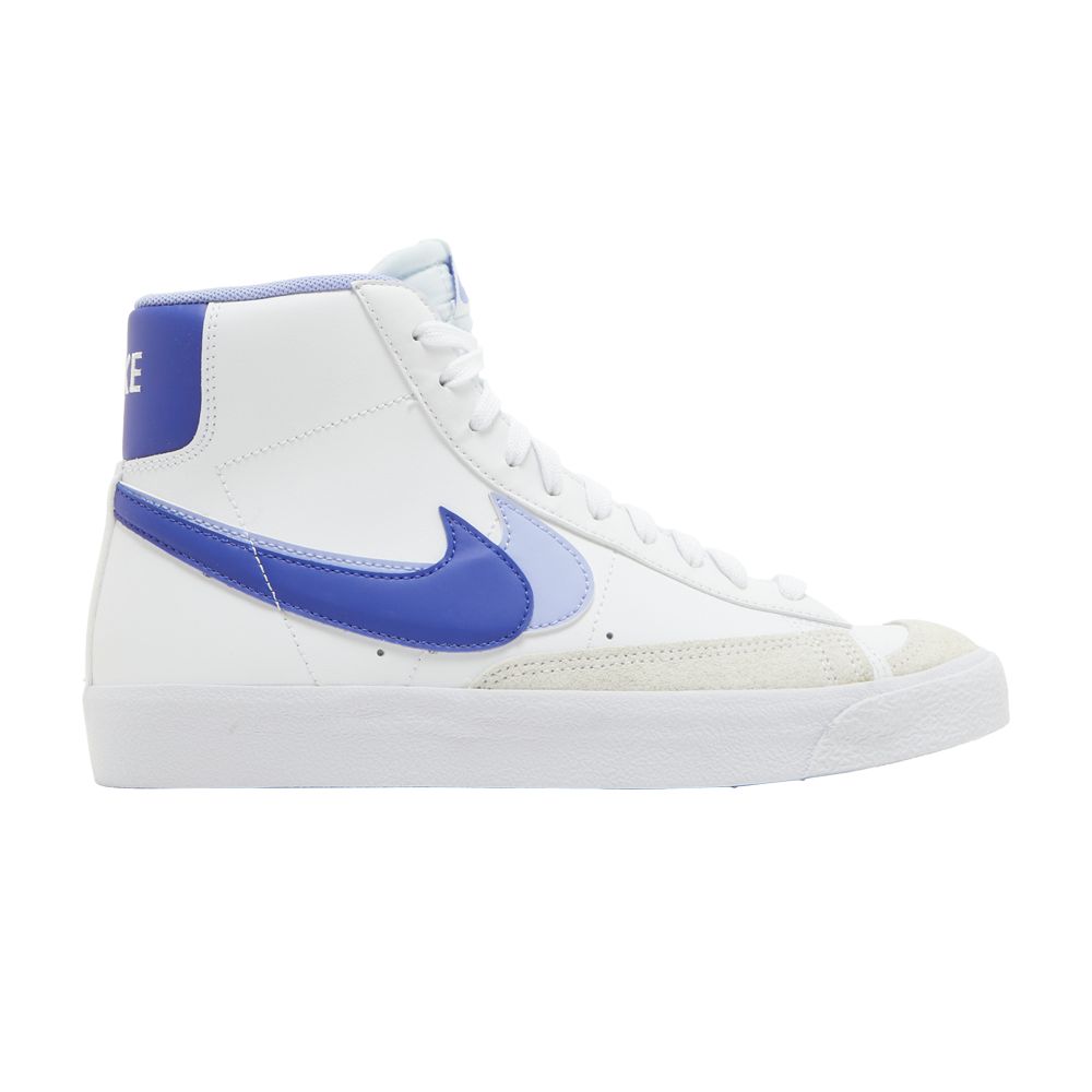 Pre-owned Nike Blazer Mid '77 Se Gs 'double Swoosh - Purple' | White | Kid's Size 7