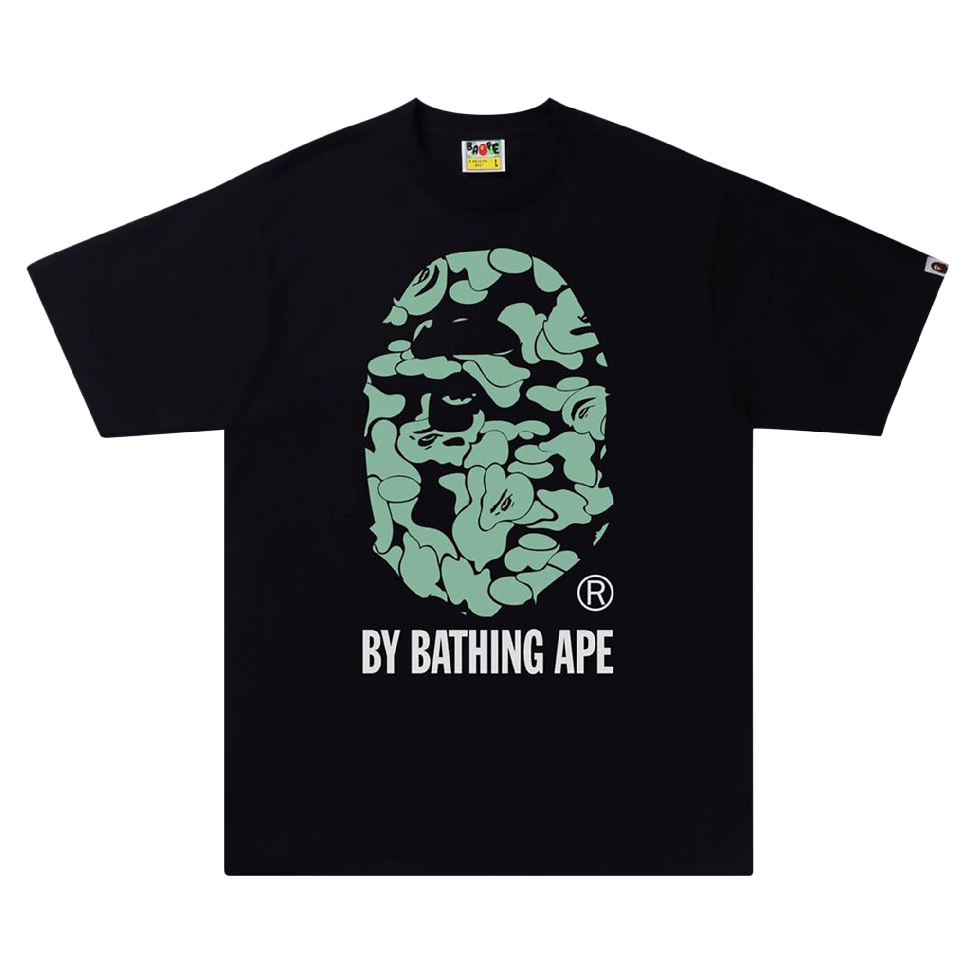 BAPE Text Code Camo By Bathing Ape Tee 'Black' | Men's Size S