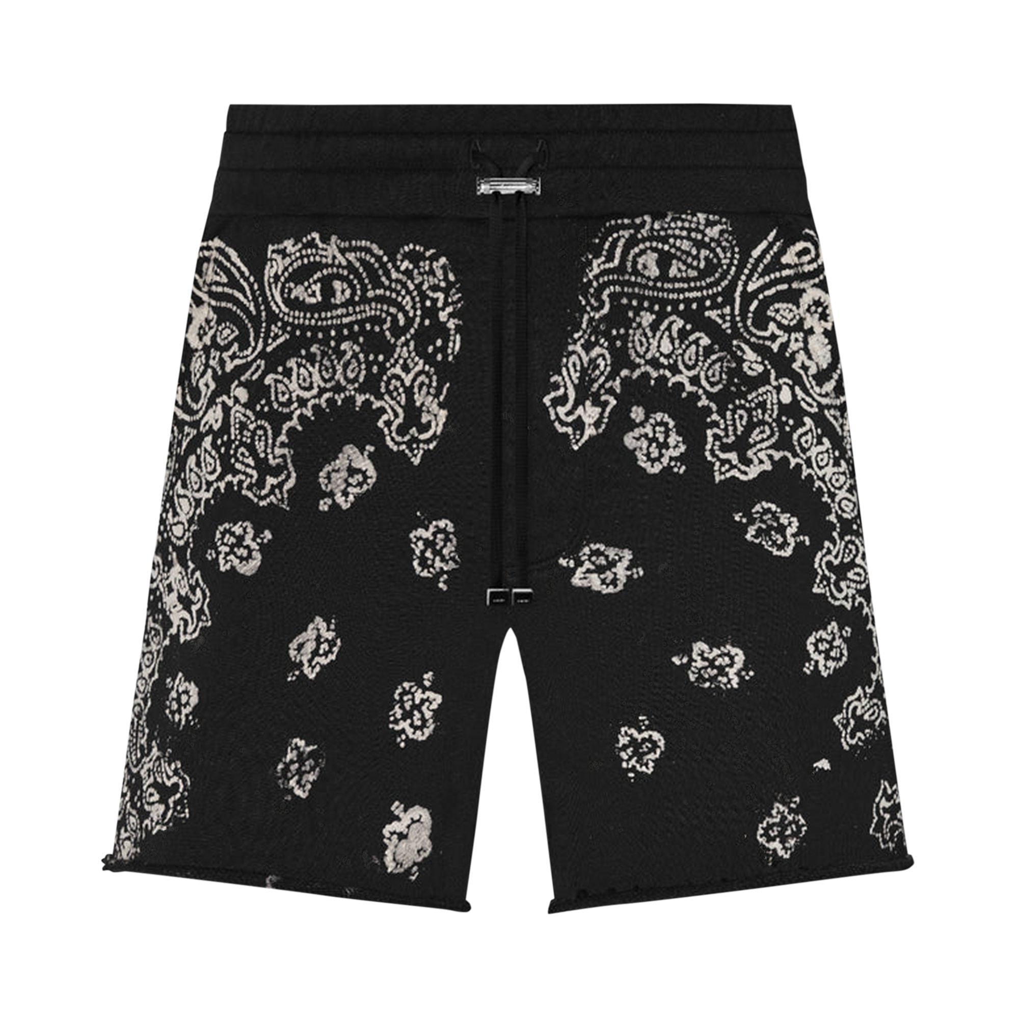 Pre-owned Amiri Bandana Bleach Shorts 'black'