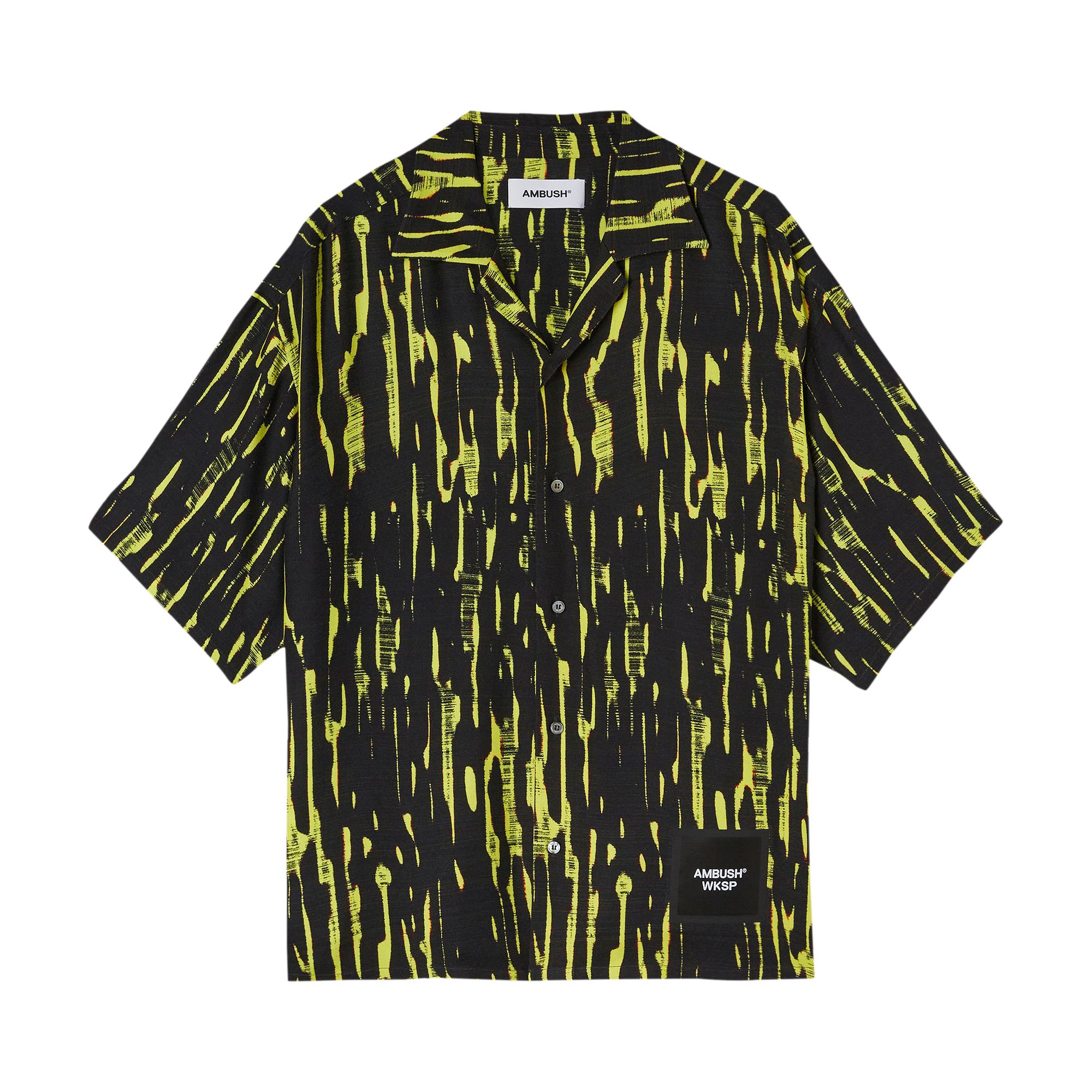 Pre-owned Ambush Bowling Allover Printed Shirt 'yellow Fluo' | Men's Size 52