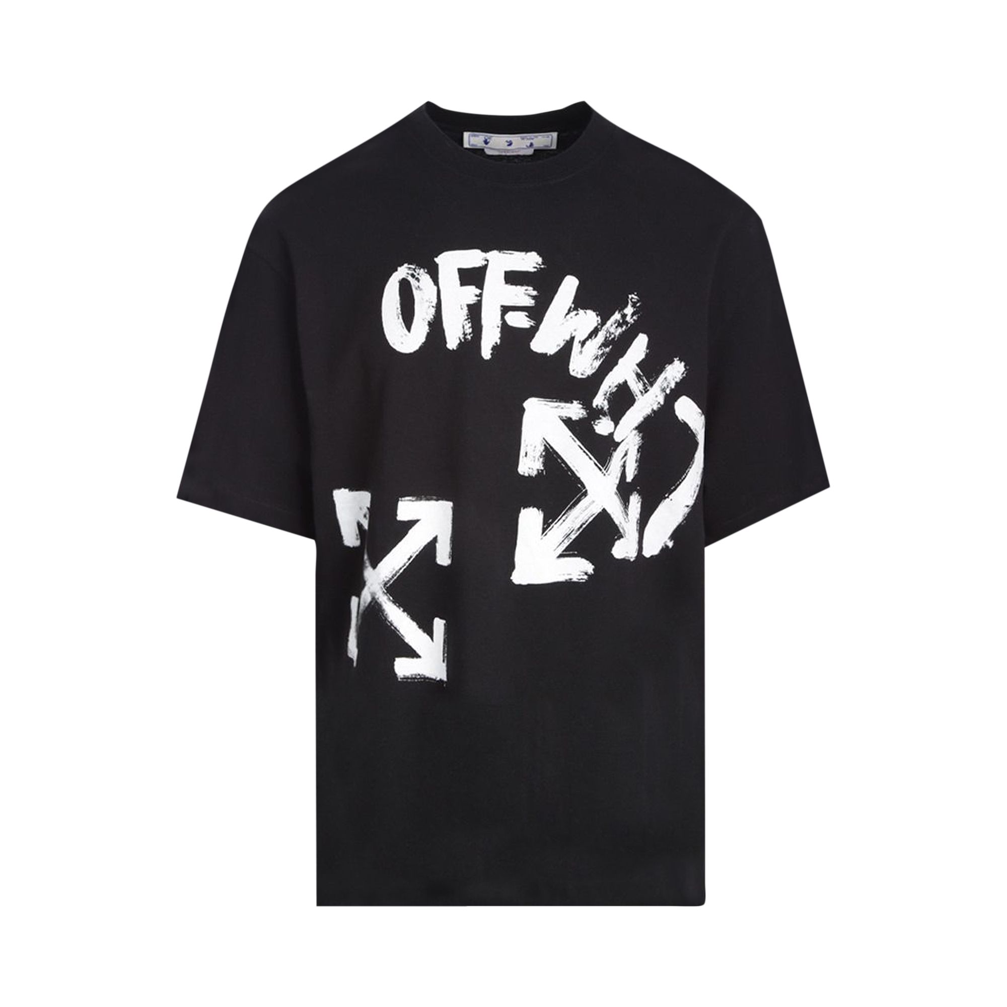 Off-White Paint Script Over Skate Short-Sleeve Tee 'Black/White' | Men's Size S