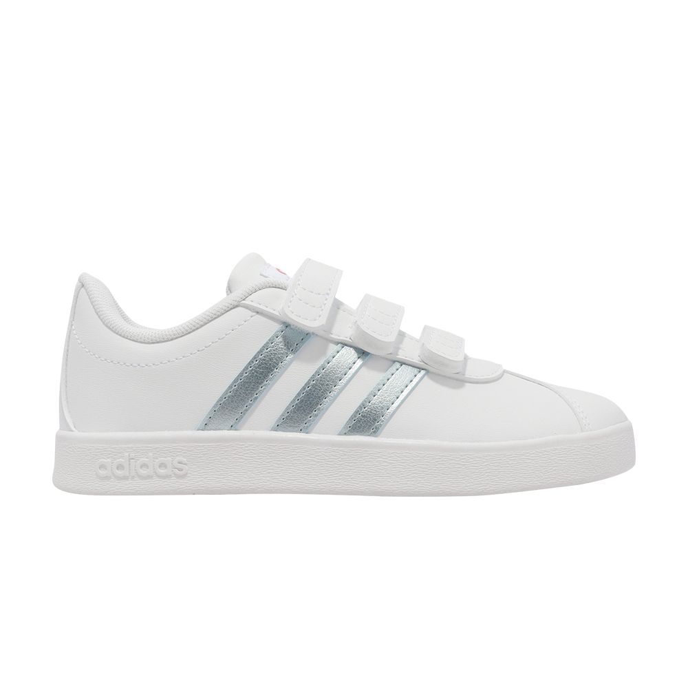 Pre-owned Adidas Originals Adidas Vl Court 2.0 J 'white Vision Metallic' | Kid's Size 12