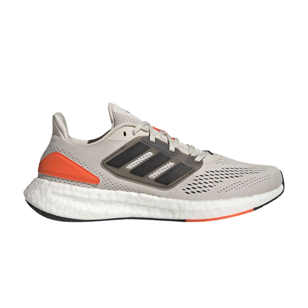 adidas PureBoost 22 'Aluminium Impact Orange' | Grey | Men's Size 9 - GZ5176