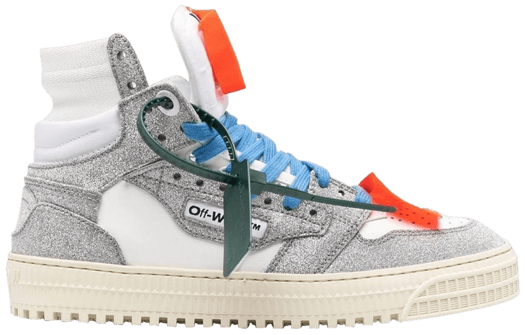 Off White Wmns Off Court 30 High White Silver Glitter