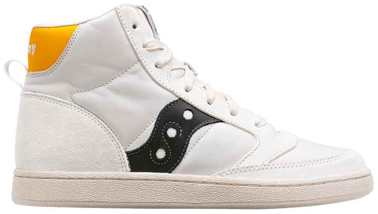 Saucony Jazz Court High Premium White Yellow Black