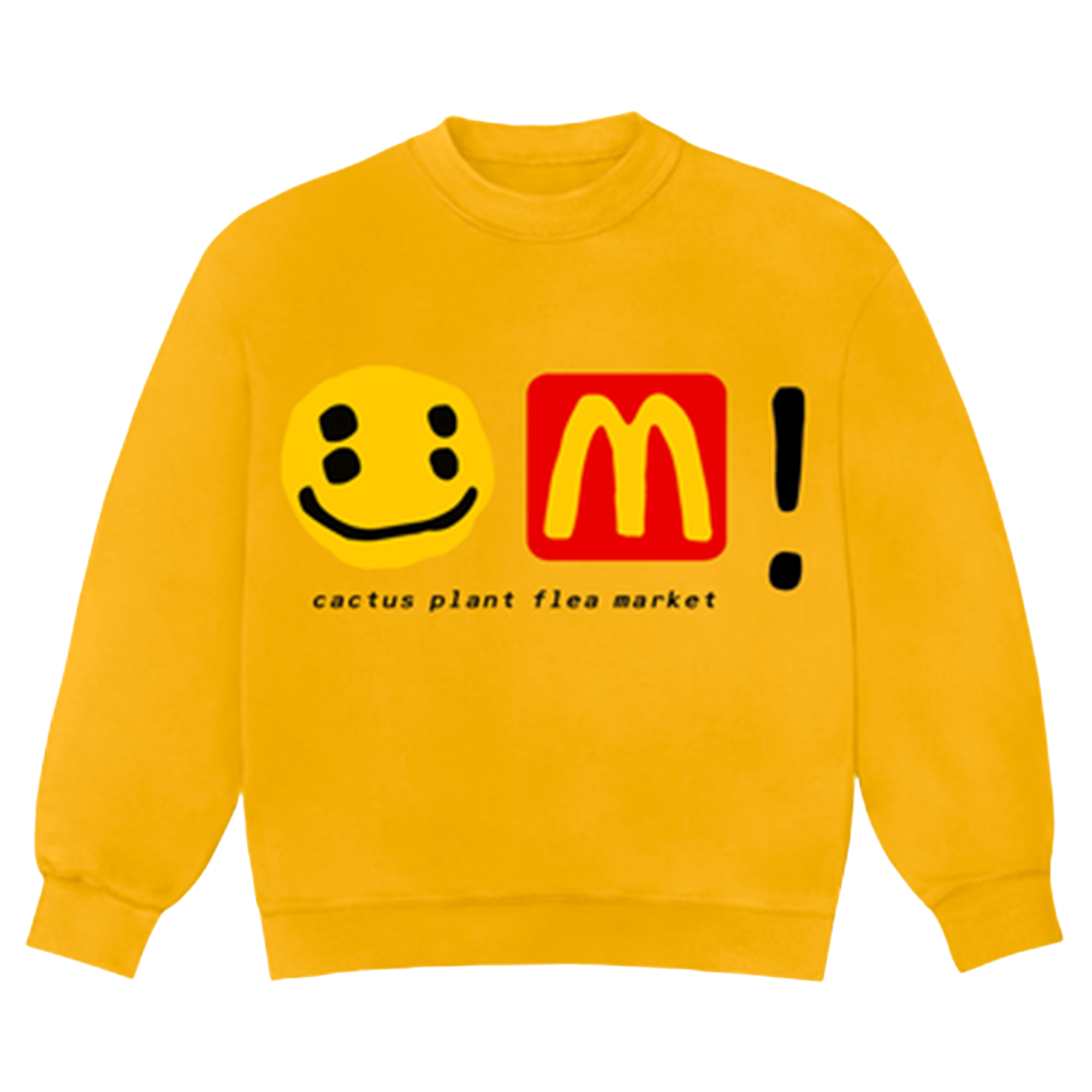 Pre-owned Cactus Plant Flea Market X Mcdonald's Icons! Crewneck 'golden Arches' In Yellow