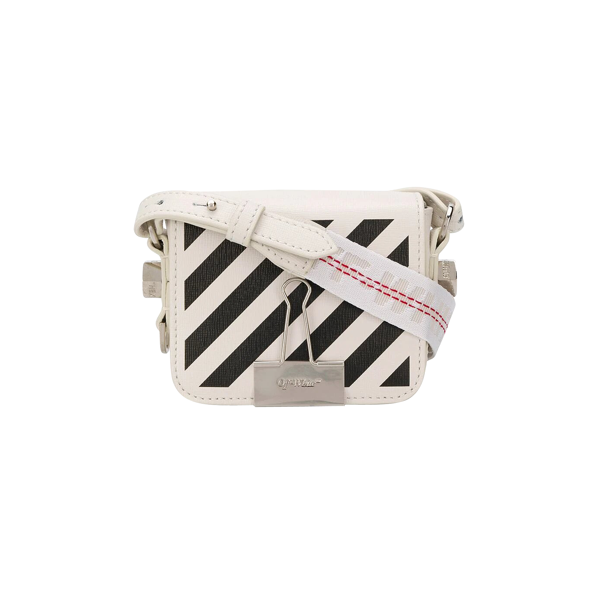Pre-owned Off-white Diag Baby Flap Bag 'white'