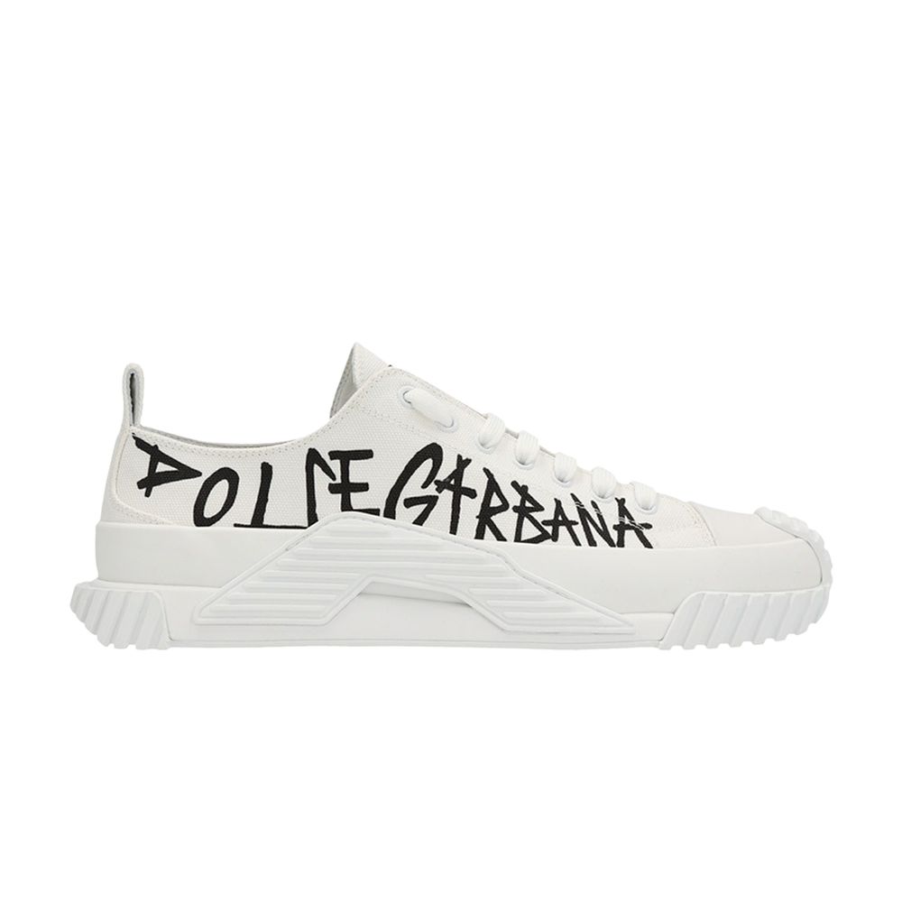 Pre-owned Dolce & Gabbana Portofino Low 'logo Print - White' | Men's Size 40.5