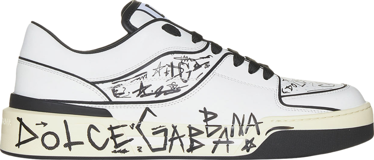 Dolce & Gabbana New Roma Low 'Allover Graffiti - White'