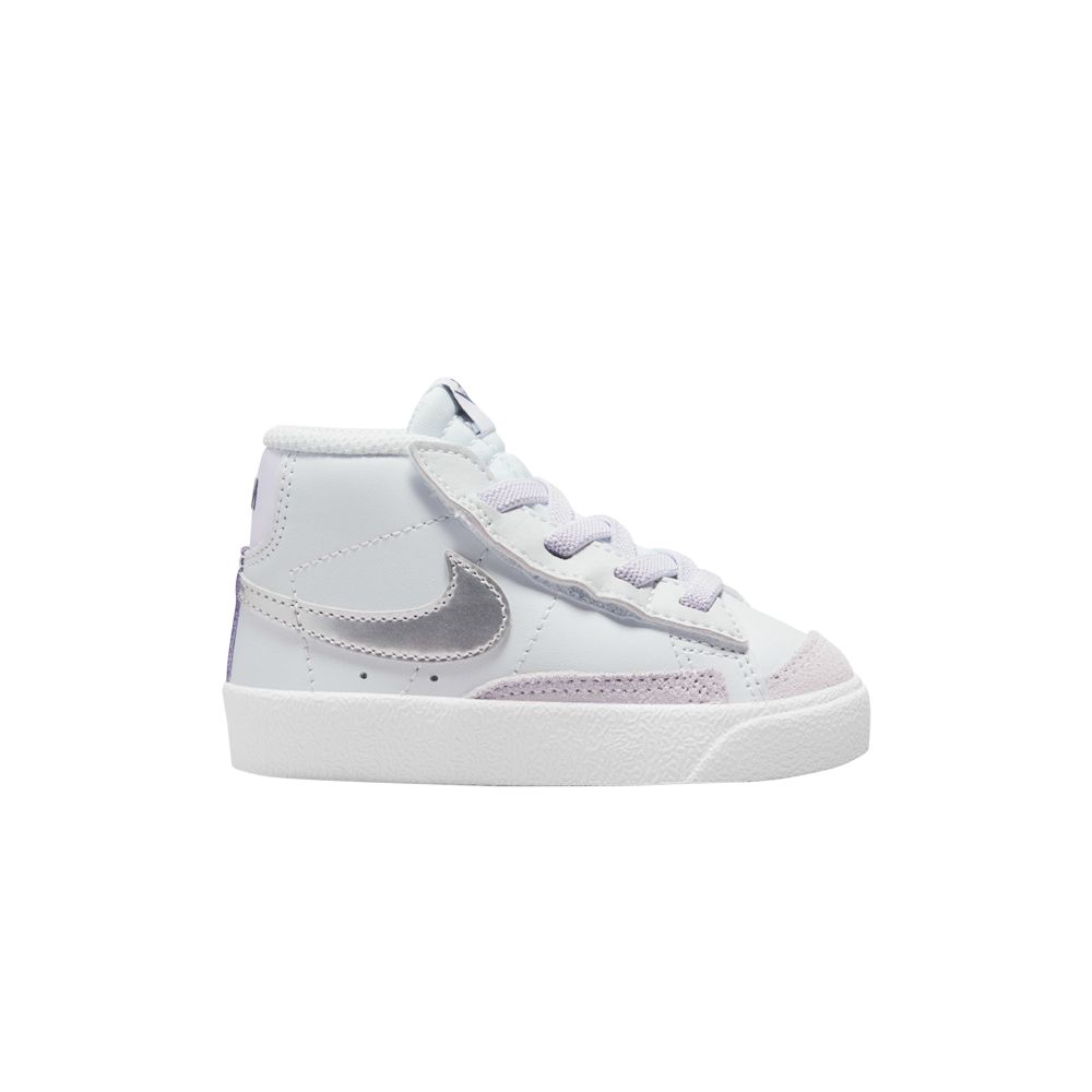 Pre-owned Nike Blazer Mid '77 Td 'platinum Grape Metallic Silver' | White | Infant Size 10