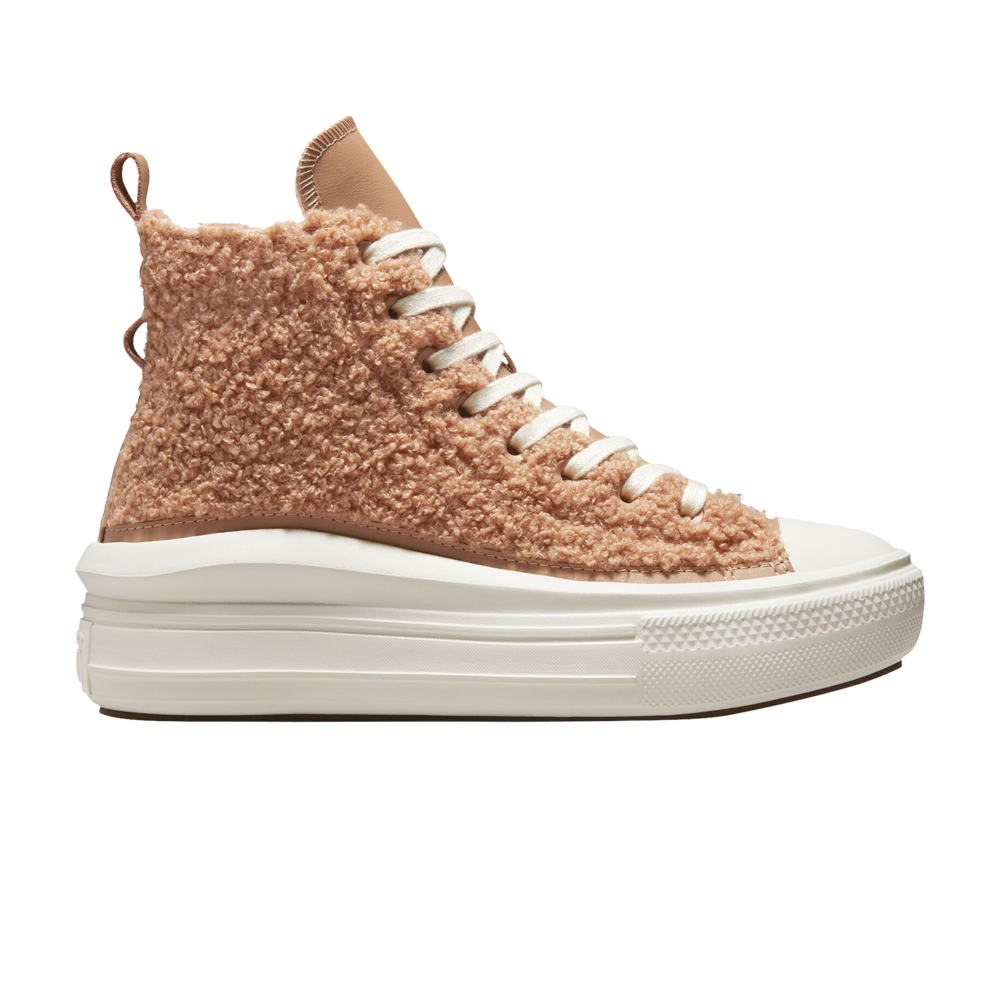Pre-owned Converse Wmns Chuck Taylor All Star Move Platform High 'sherpa - Champagne Tan'