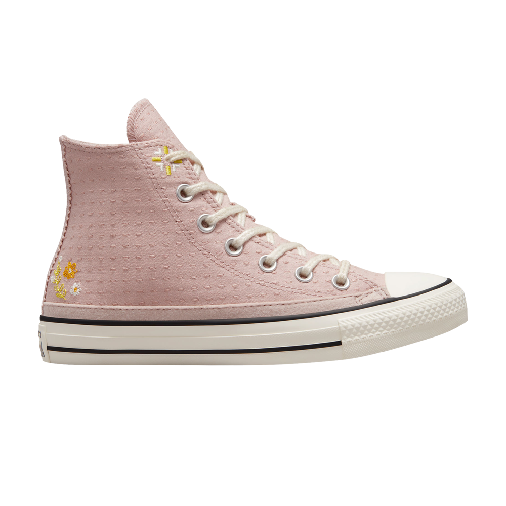 Pre-owned Converse Wmns Chuck Taylor All Star High 'autumn Embroidery - Stone Mauve' In Pink