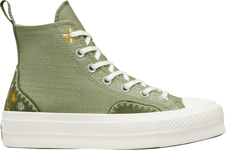 Converse Wmns Chuck Taylor All Star Lift Platform High 'Embroidered Hearts - White' | Women's Size 11