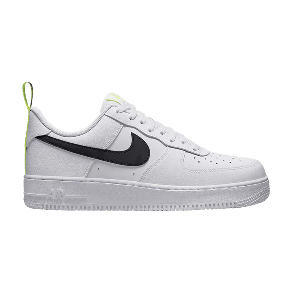 white x nike air force 1 black & volt