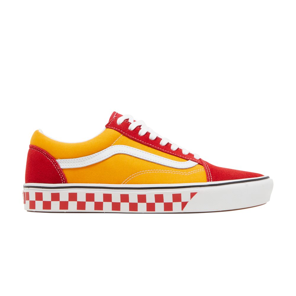 Vans ComfyCush Old Skool 'Tape Mix - Red Cadmium' | Yellow | Men's Size 3.5