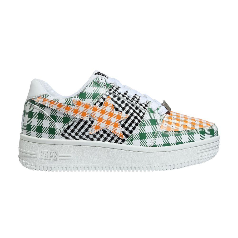 Pre-owned Bape Wmns Sta Low 'gingham Pack - Green' In Multi-color
