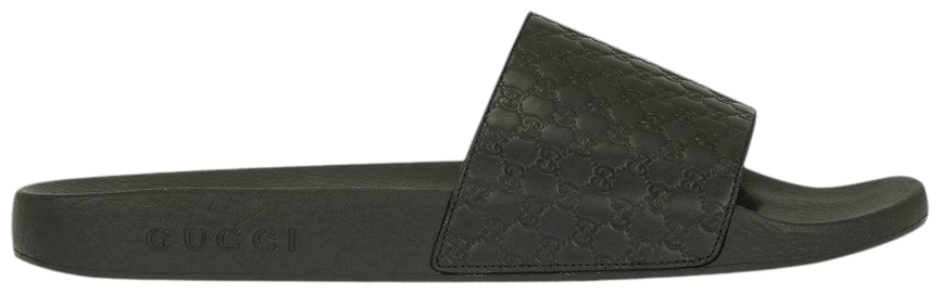 Buy Gucci Wmns MicroGuccissima Slide 'Black' 567116 BMJ00 1000 GOAT