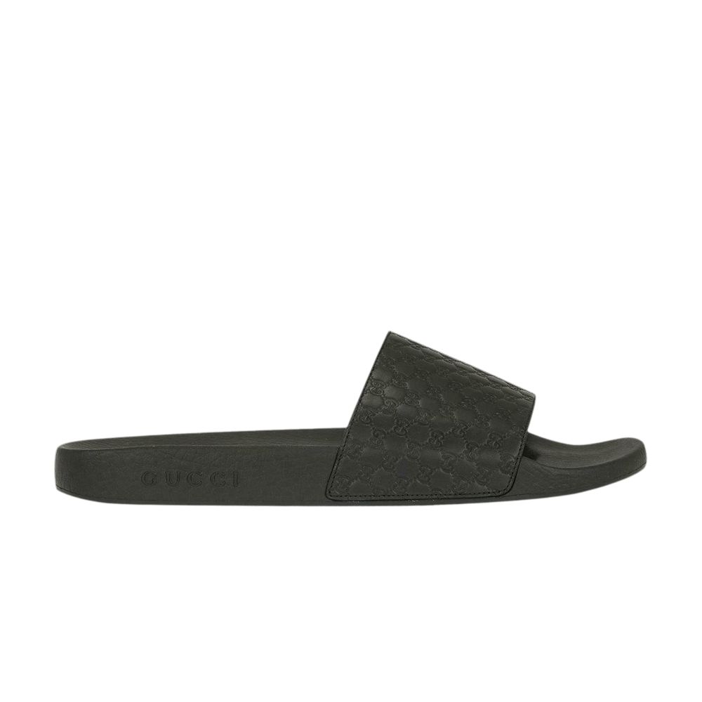 Pre-owned Gucci Wmns Microssima Slide 'black' | Women's Size 7