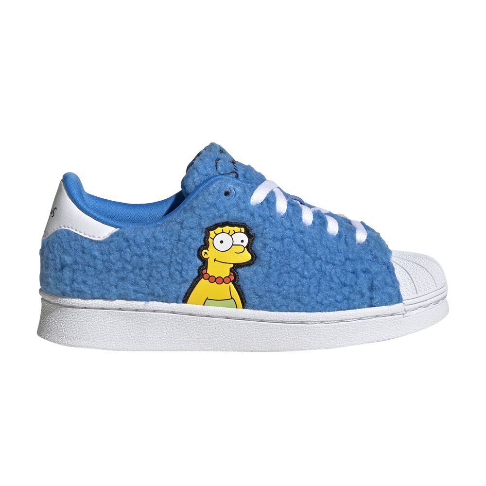 Pre-owned Adidas Originals Adidas The Simpsons X Superstar Little Kid 'marge Simpson' | Blue | Kid's Size 1