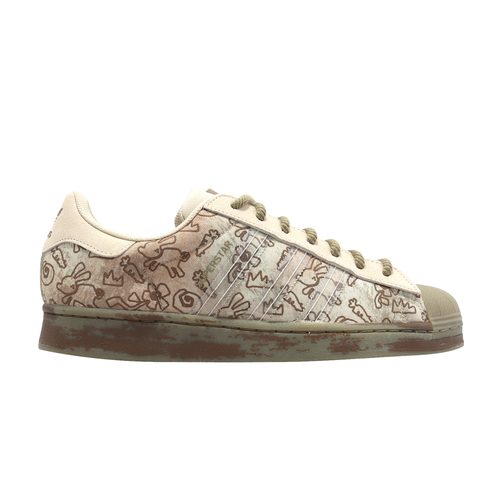 Pre-owned Adidas Originals Melting Sadness X Superstar 'allover Graphics - Clear Brown'