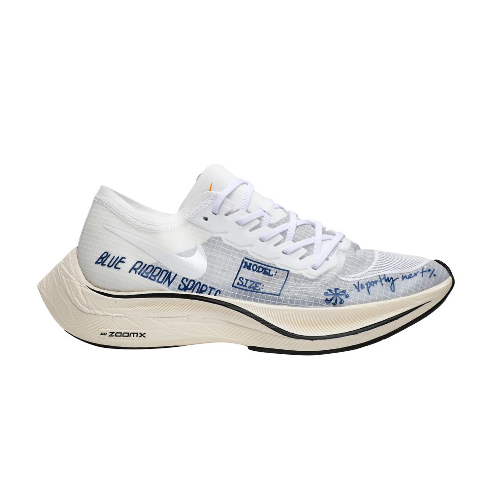 Nike ZoomX Vaporfly NEXT% 'Blue Ribbon Sports' | White | Men's Size 8