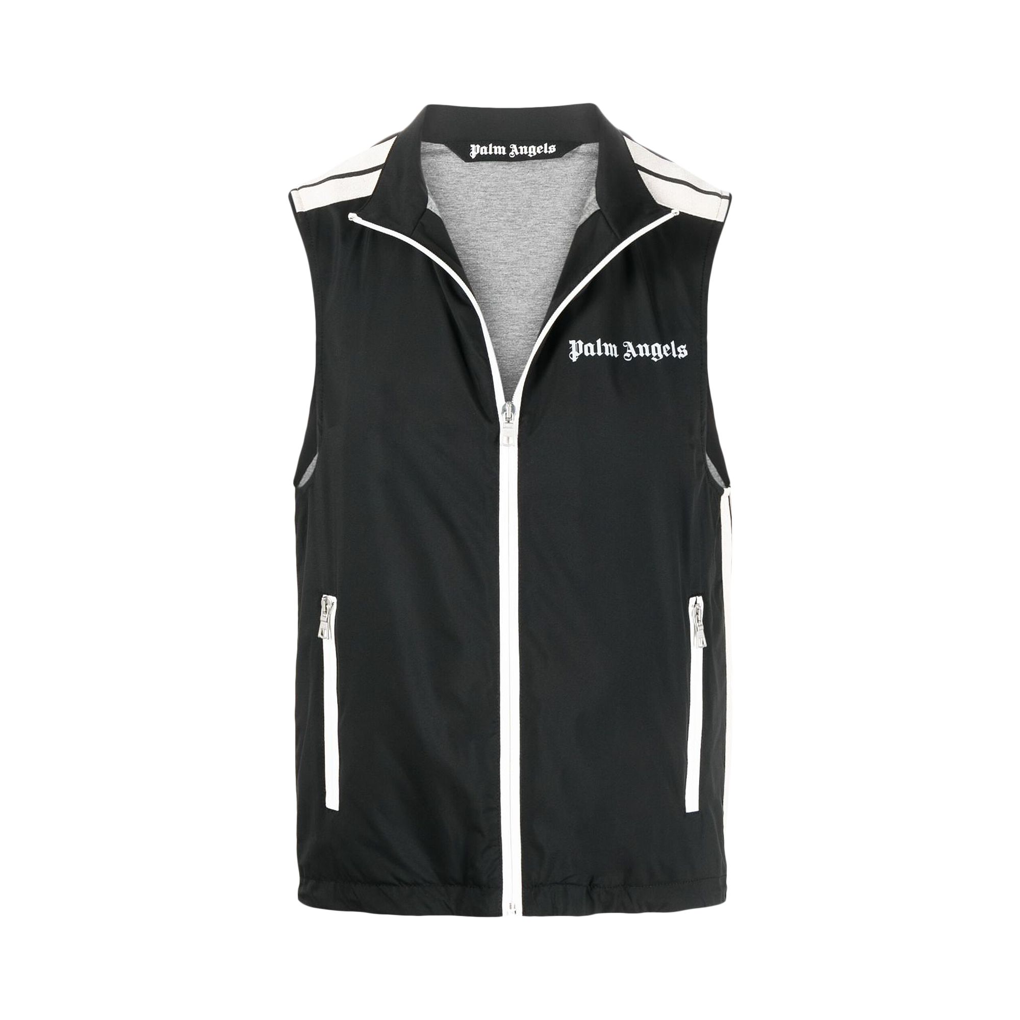 Palm Angels Classic Logo Vest 'Black/Off White' | Men's Size 50