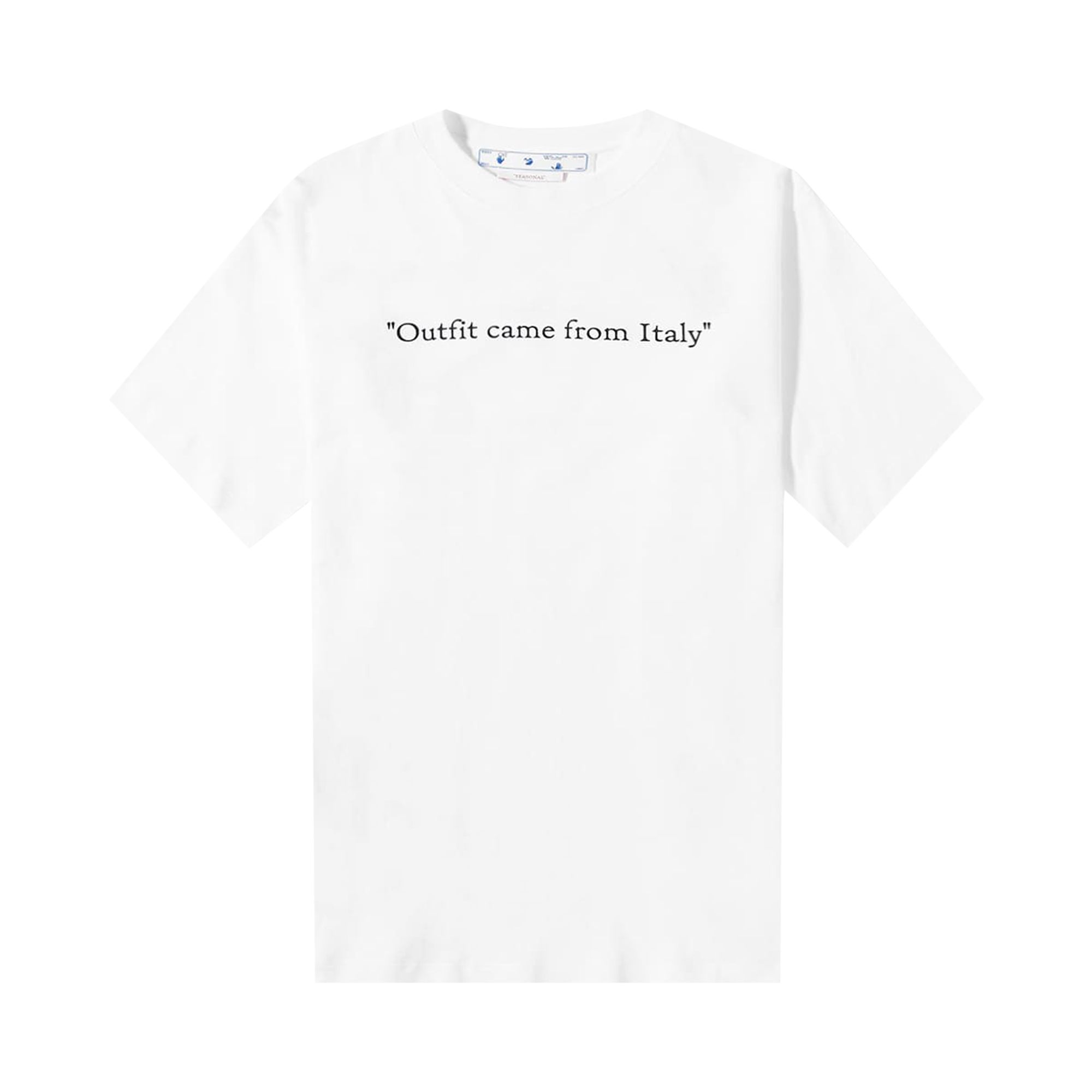 Off-White From Italy Skate Tee 'White/Black' | Men's Size L