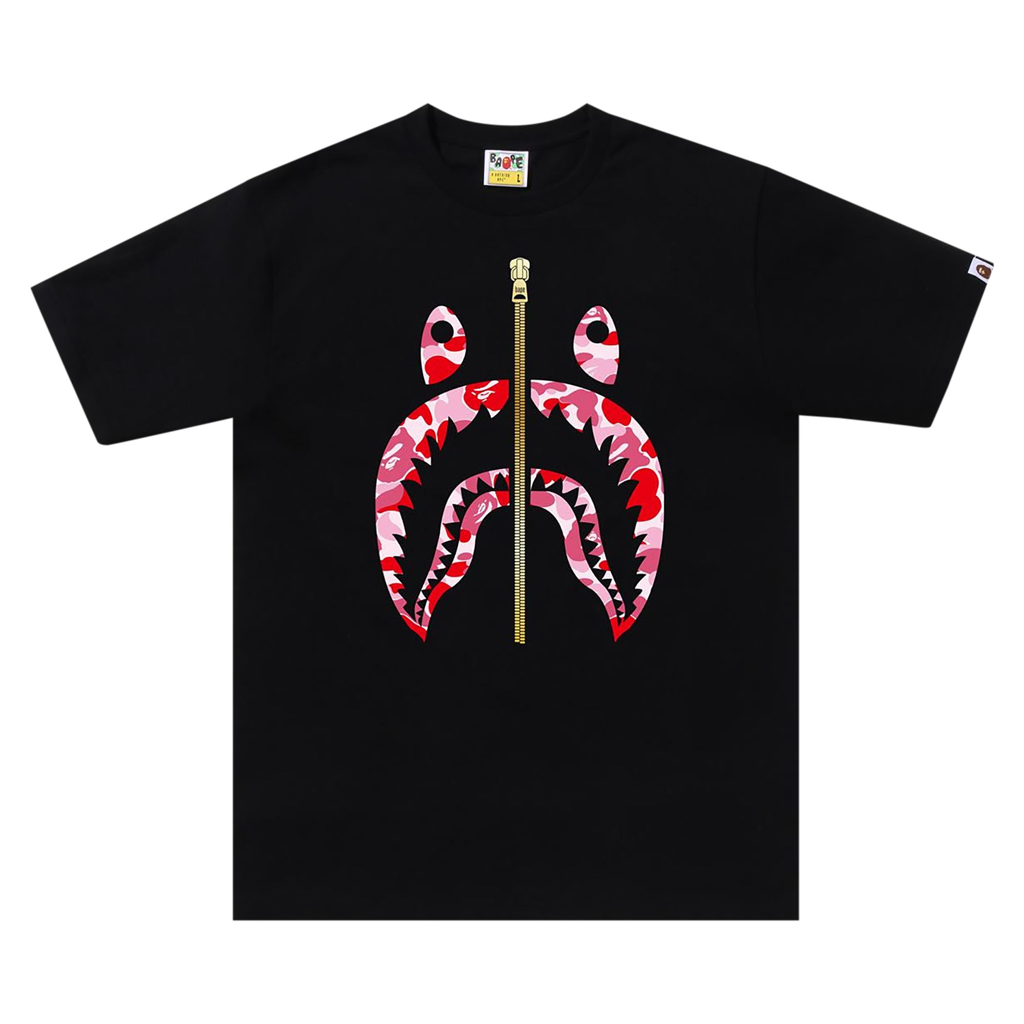 BAPE ABC Camo Shark Tee 'Black/Pink' | Men's Size S
