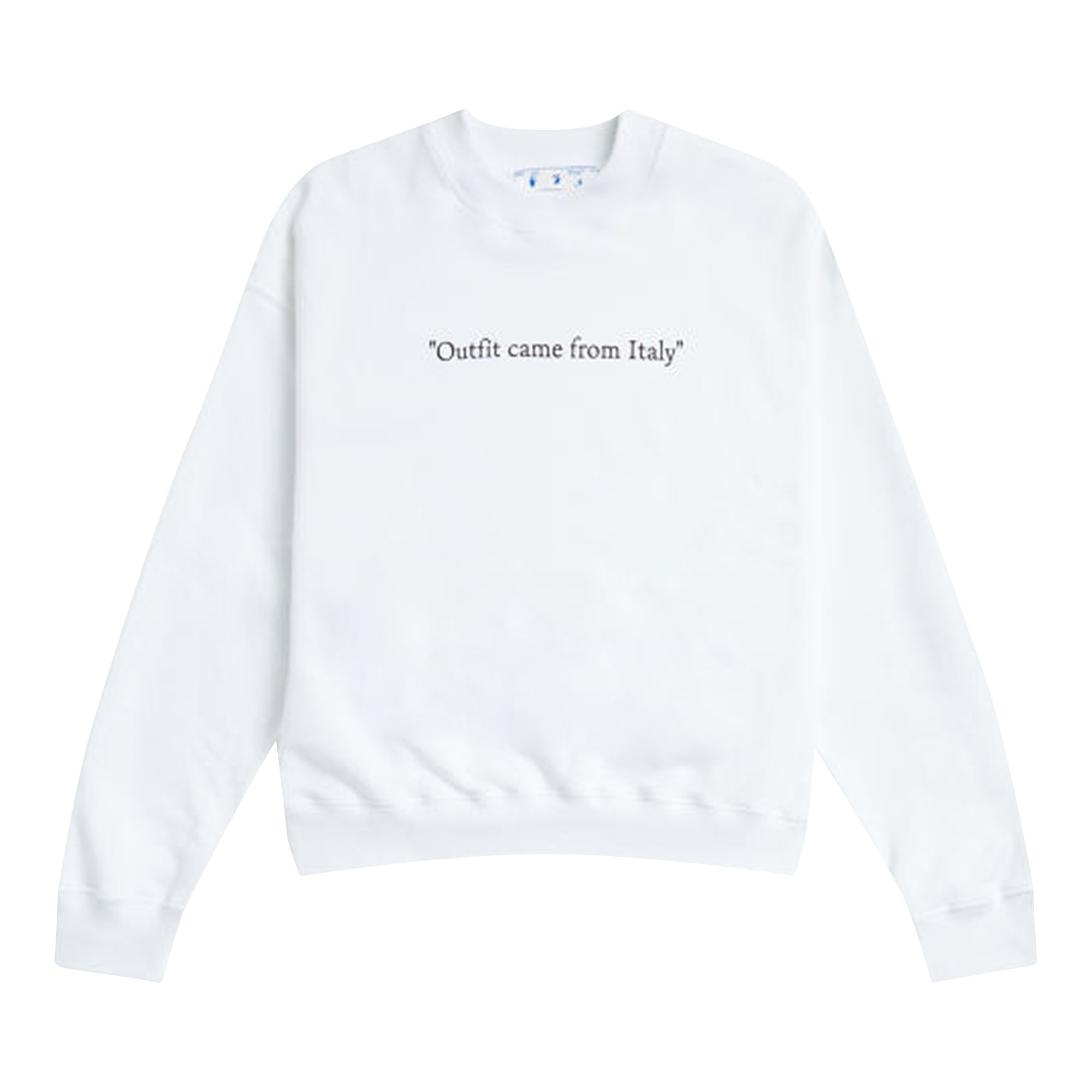 Pre-owned Off-white Quote Motif Crewneck Sweatshirt 'white' | Men's Size S